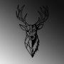 Wallity Red Deer 2 Escultura de pared de metal negra